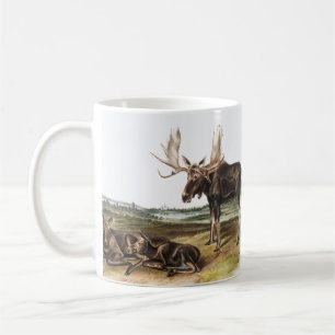 Mug Illustration de Moose Deer (Servus alces)