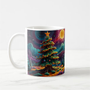 Mug Illustration de Noël d'un bonhomme de neige fantai
