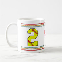Illustration de numéro 2 de softball rétro vintage