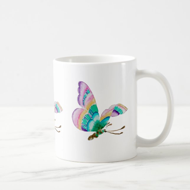 Mug Illustration de papillon coloré (Droite)