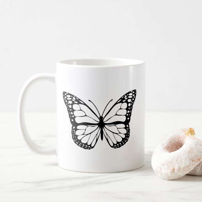Mug Illustration de papillon | Conception d'animaux et (Avec donut)