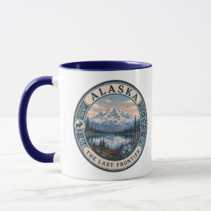 Mug Illustration de paysage d'Alaska Badge d'art de vo