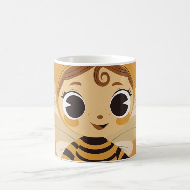 Mug Illustration de personnage de fille abeille mignon (Centre)