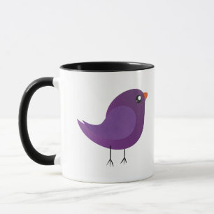 Mug Illustration de petit oiseau violet mignon