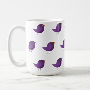 Mug Illustration de petit oiseau violet mignon