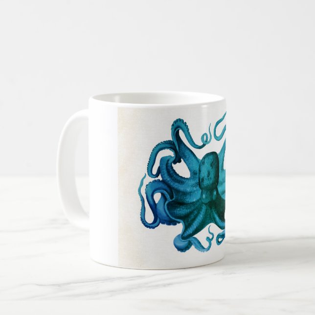 Mug Illustration de pieuvre aquarelle (Devant gauche)