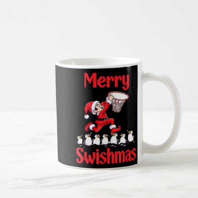 Mug Illustration de pingouins de basket-ball de lutin  (Droite)