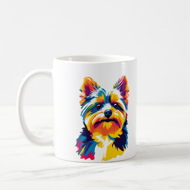 Mug Illustration de portrait de Terrier du Yorkshire P (Gauche)