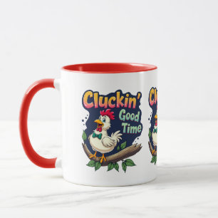 Mug Illustration de poulet amusant pour le bon temps d