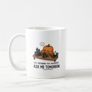 Mug Illustration de préparation de Halloween de citrou
