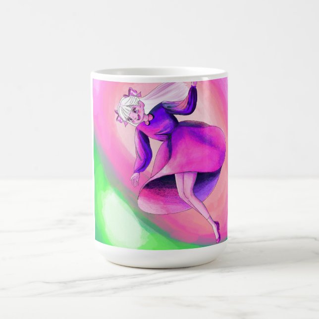 Mug Illustration de princesse de fantasy rêveuse sur m (Centre)