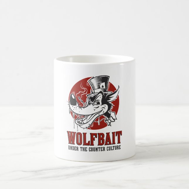Mug Illustration de rockabilly/Psychobilly Wolfbait (Centre)