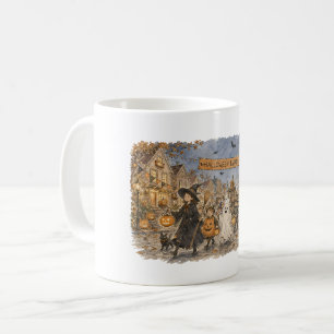 Mug Illustration de scène de nuit de défilé d'Hallowee