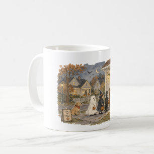 Mug Illustration de scène de porche avant pour la fête