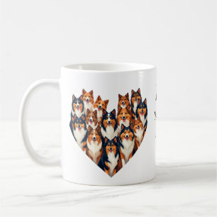 Mug Illustration de Sheltie Heart Shetland Sheepdog
