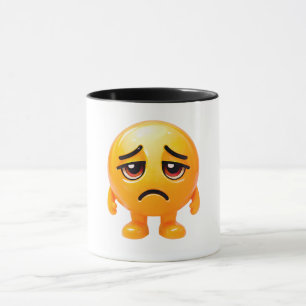 Mug Illustration de smiley jaune triste