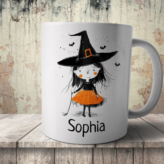 Mug Illustration de sorcière d'Halloween mignonne (Créateur téléchargé)
