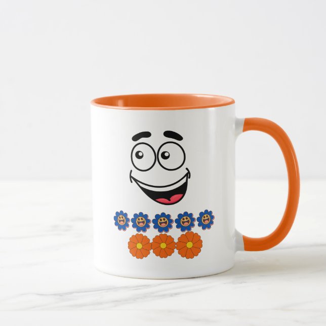 Mug Illustration de sourire (Droite)