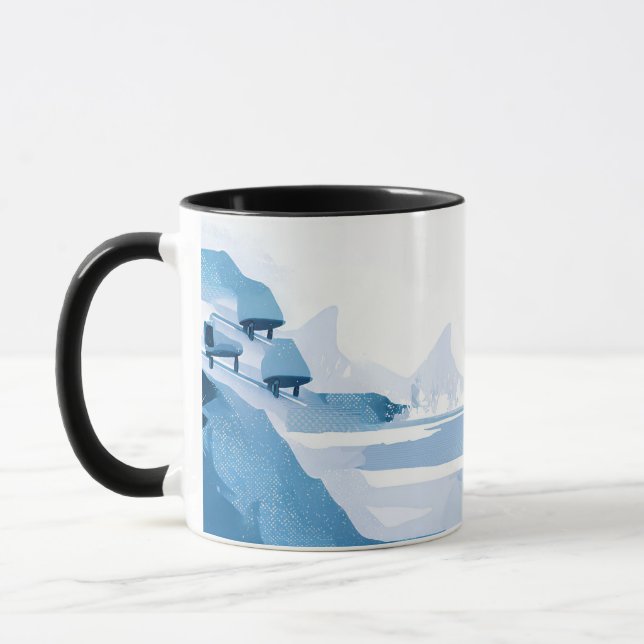 Mug illustration de sports d'hiver (Gauche)