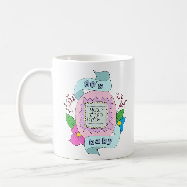 Mug illustration de tamagotchi du bébé 90s (Gauche)