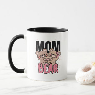 Mug Illustration de texte Ourson maman mignon
