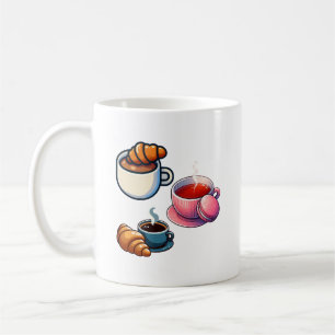 Mug Illustration de thé & café Conception d'art de b