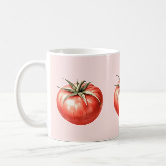 Mug Illustration de tomate à l'aquarelle (Gauche)