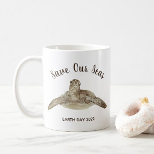 Mug Illustration de tortue marine Eco Message 20xx per