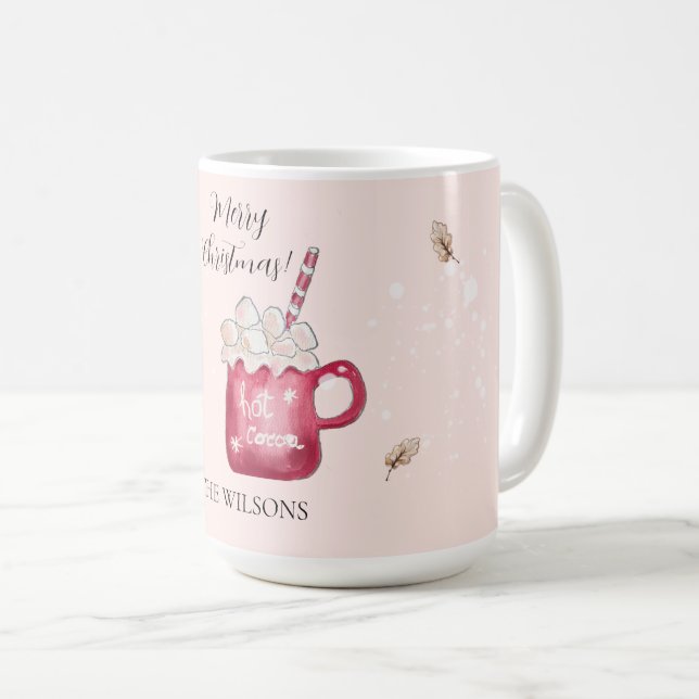 Mug Illustration de vacances de cacao chaud mignon (Devant droit)