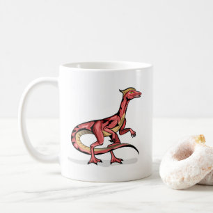 Mug Illustration De Velociraptor.