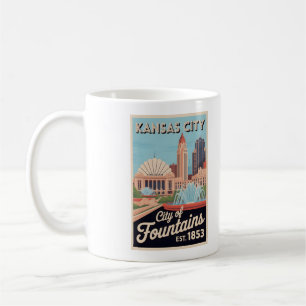 Mug Illustration de voyage rétro Kansas City Missouri