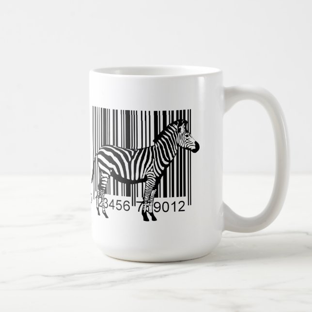 Mug Illustration de zèbre de code barres (Droite)