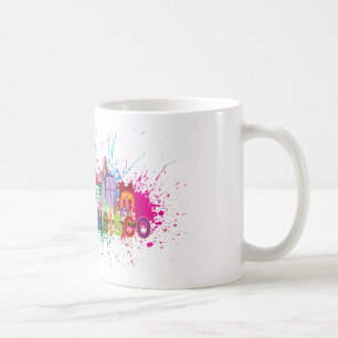Mug Illustration d'éclaboussure de peinture d'horizon