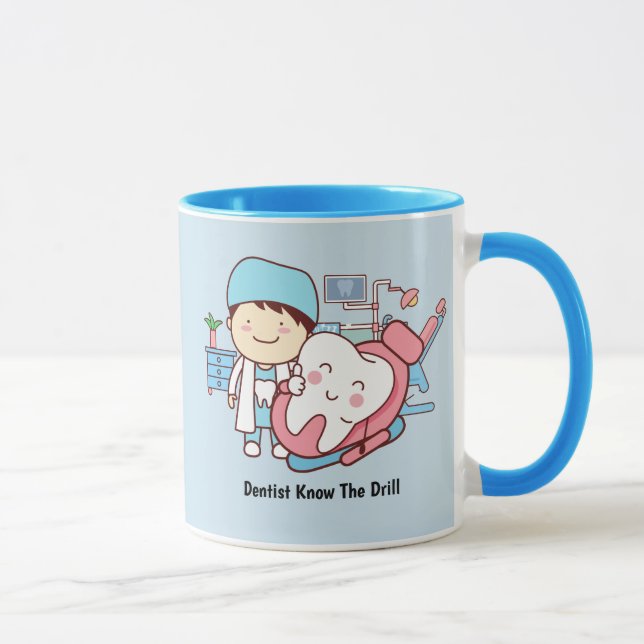 Mug Illustration dentiste et dent (Droite)