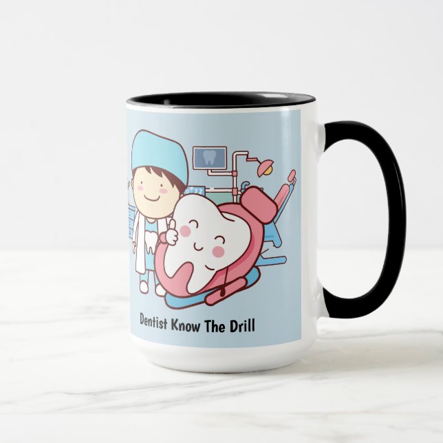 Mug Illustration dentiste et dent (Droite)