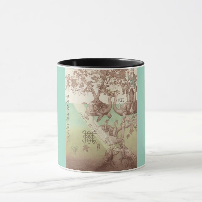 Mug Illustration des arbres des îles Tortues (Centre)
