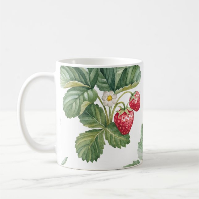 Mug Illustration des baies d'aquarelle Motif sans join (Gauche)
