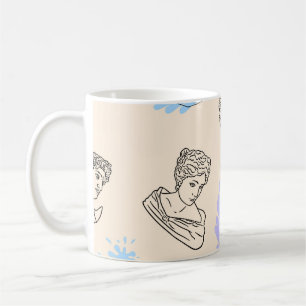 Mug Illustration des contours des statues grecques. B