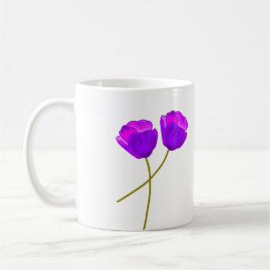 Mug Illustration des fleurs de pavot violet Lilac