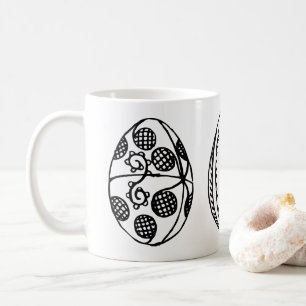 Mug Illustration des oeufs de Pâques fantaisistes à tr