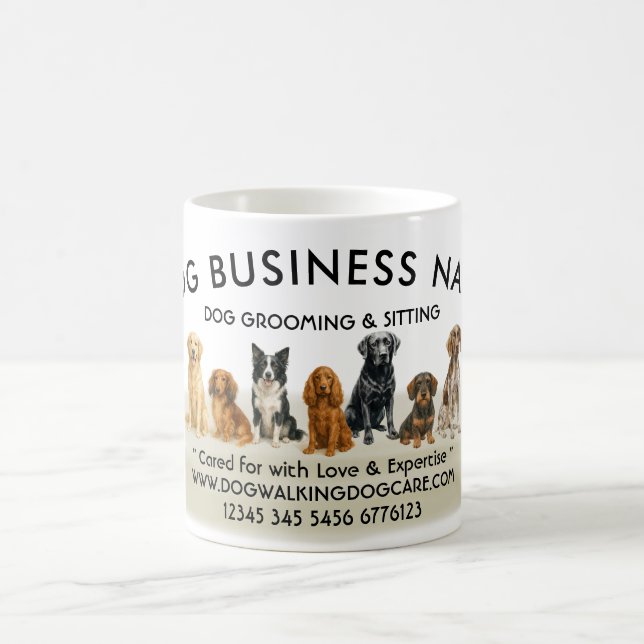 Mug Illustration des races de chiens populaires (Centre)