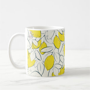 Mug Illustration dessinée à la main d'agrumes de citro