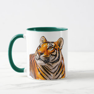 Mug Illustration détaillée de tigre