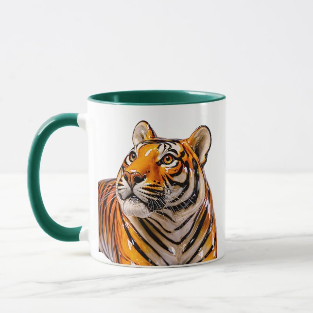 Mug Illustration détaillée de tigre  (Gauche)