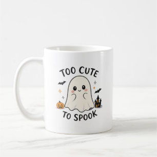 Mug Illustration d'Halloween de fantôme trop mignon po