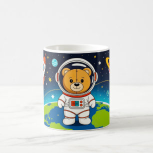 Mug Illustration d'ours astronaute mignon
