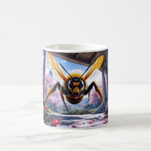 Mug Illustration dramatique de guêpe volante