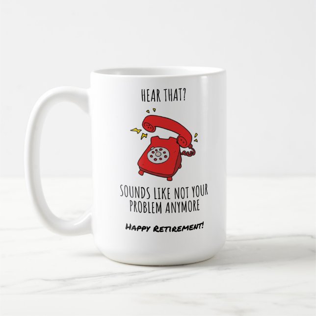 Mug Illustration drôle de carte de retrait de téléphon (Gauche)