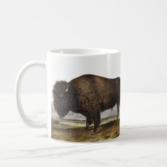 Mug Illustration du bison américain (Bos Americanus) (Gauche)