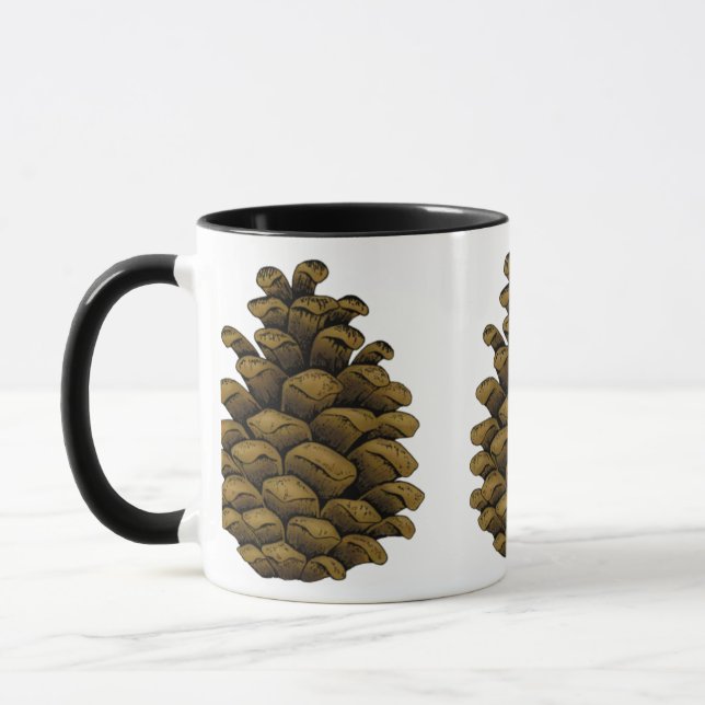 Mug Illustration du cône de pin (Gauche)